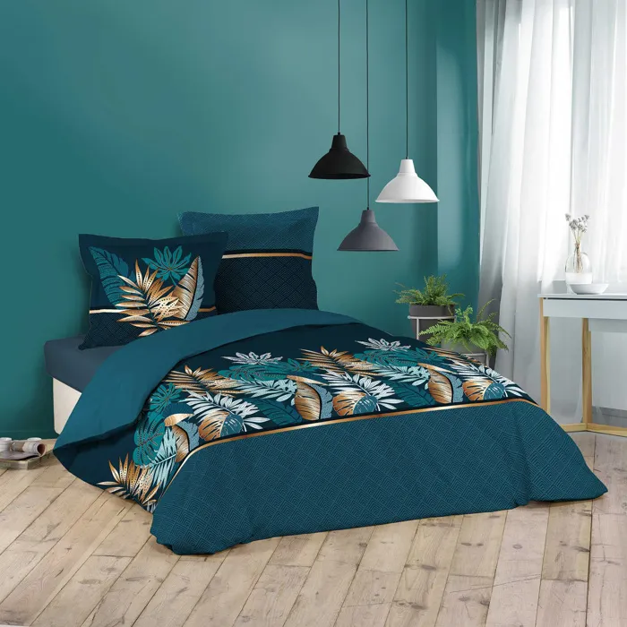 Housse de couette 220x240 cm + 2 taies 100% coton Alianor