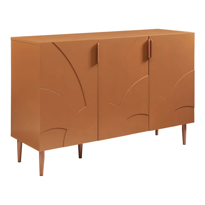 Buffet Starvili avec 3 portes 75 x 115 x 38 cm couleur rouille en.casa