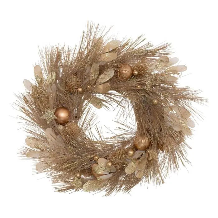Couronne Noël D.35cm Doré - Feeric Lights & Christmas
