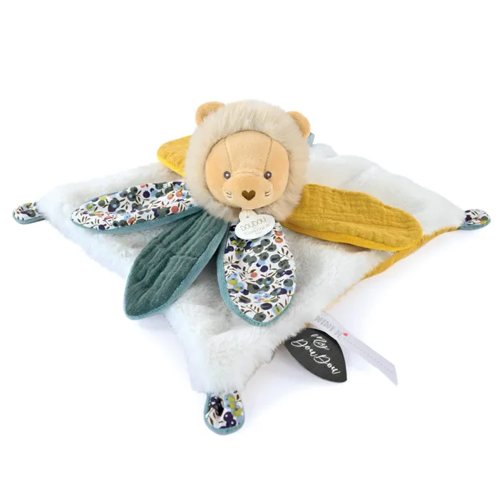 Doudou Pétale 27 Cm Polyester Boh'aime Lion Jaune Multicolore