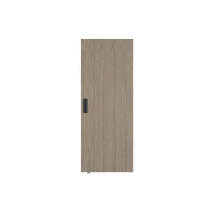 Porte coulissante en bois et MDF avec rail invisible - Chêne clair - 83 x 210 cm - BOCAZI