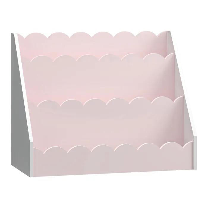 Étagère pour enfant Vestnes 48 x 61 x 30 cm rose blanc en.casa
