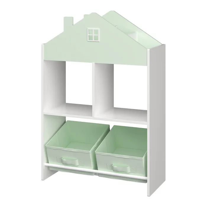 Étagère pour enfants Vipsali vert menthe / blanc en.casa
