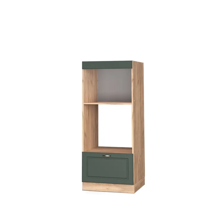 Vicco Armoire micro-ondes Vert Or Campagne 60cm ouvert