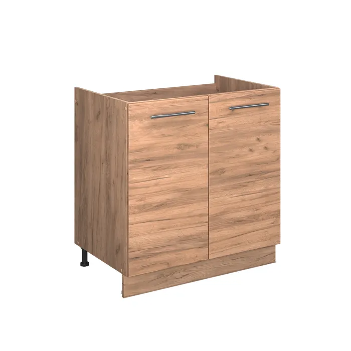 Vicco Meuble bas sous-évier Chêne de force doré 80cm, PT Chêne