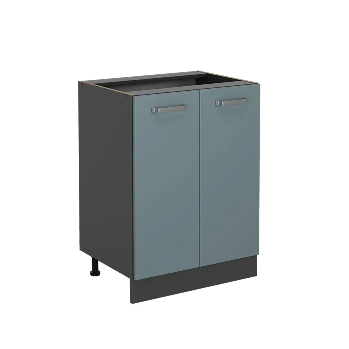 Vicco Meuble bas de cuisine Bleu-gris 60cm sans PT