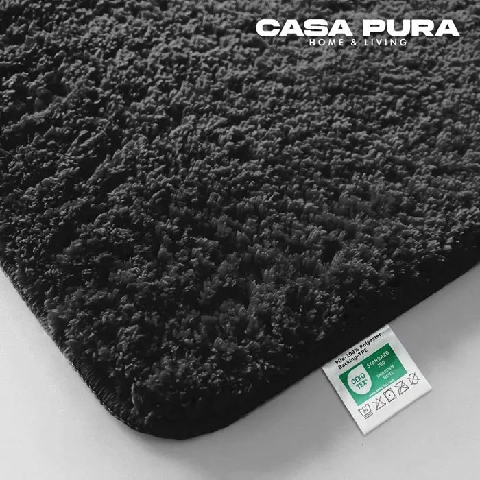 Tapis De Bain Sky Uni Noir Profond 50 X 60 Cm