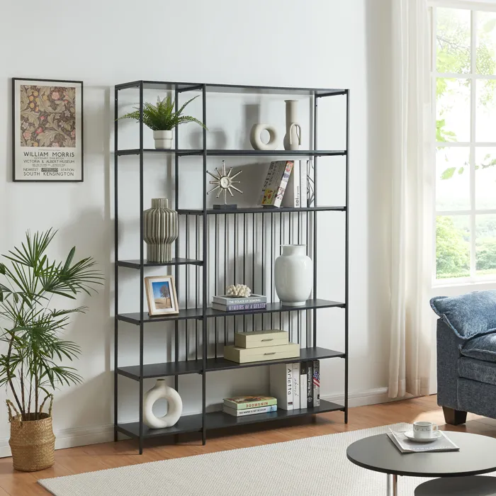 Étagère autoportante Rælingen 180 x 120 x 33 cm noir en.casa