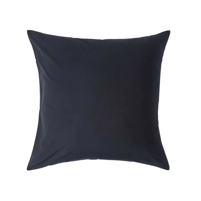 Taie D'oreiller 80x80cm Noir Coton Égyptien 200tc Homescapes