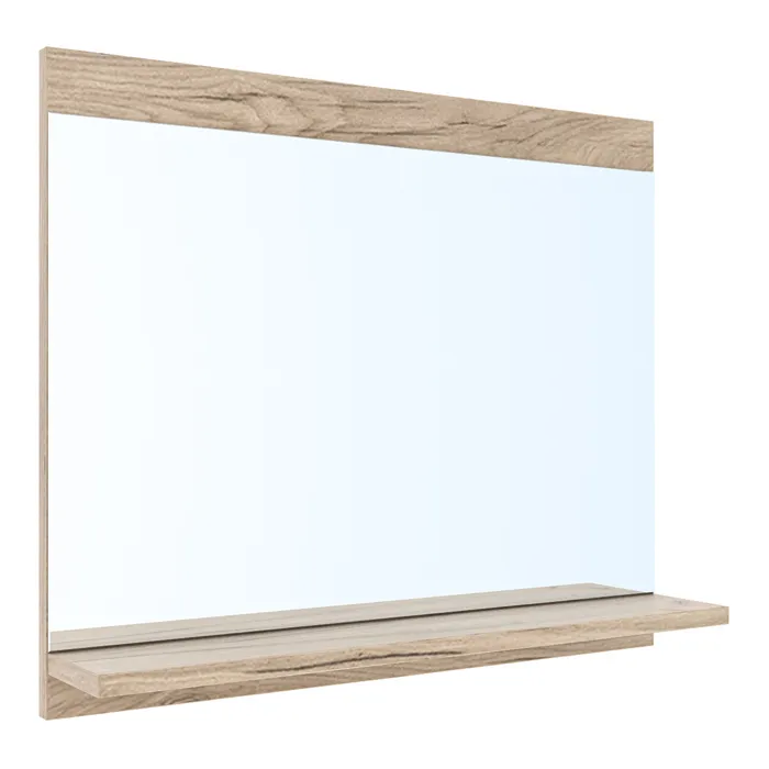 Miroir pour salle de bains Krildihana 60 x 50 x 12 cm effet chêne en.casa