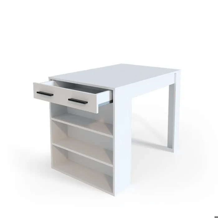 Vicco table de salle à manger Blanc 67x100cm