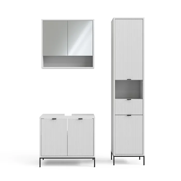 Vicco Meubles bain Blanc 3 pièces