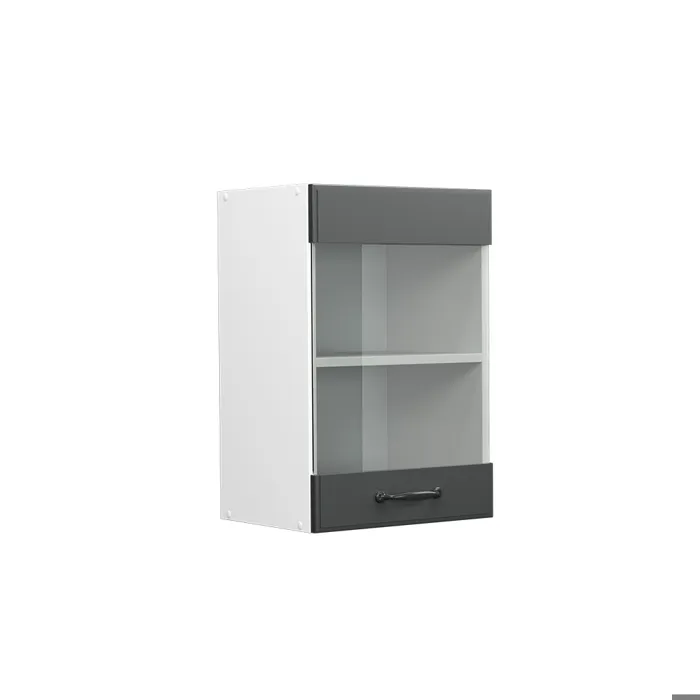 Vicco Meuble de cuisine haut vitré Anthracite campagne 40cm
