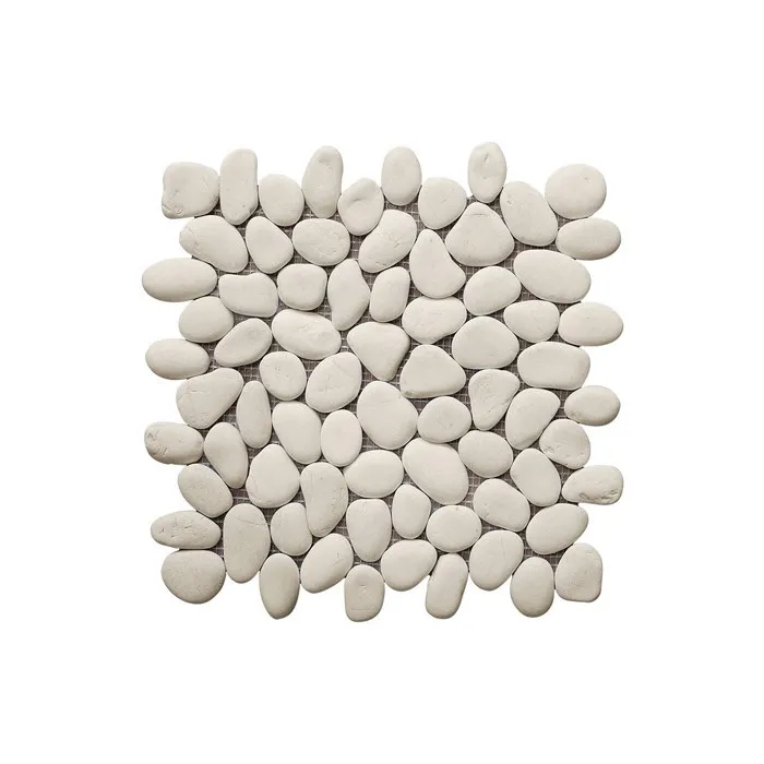 Mosaïque sol et mur galets naturels crème - pack de 1m² (dalles de 30x30 cm) - OLA