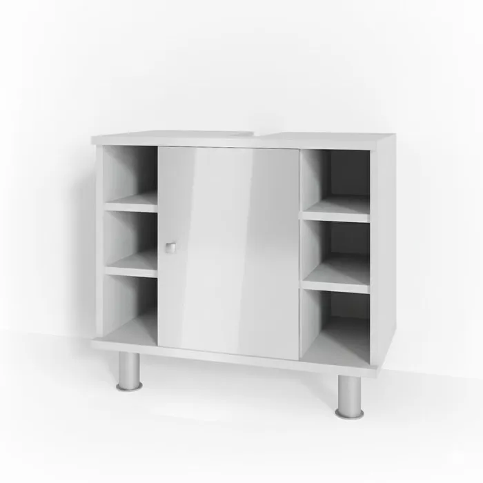 Vicco Meuble sous vasque simple Blanc Haute brillance 60x54cm