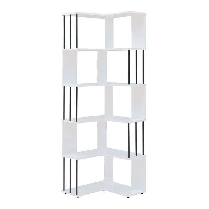 Etagère Afrel 160 x 54 x 54 cm blanc noir en.casa