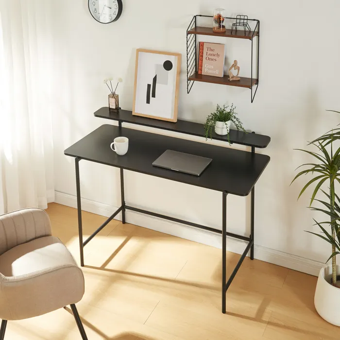 Bureau Samnanger 120 x 55 x 88 cm noir en.casa