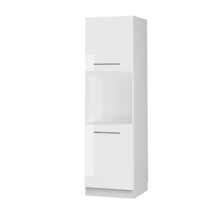 Vicco Meuble pour four Blanc Haute brillance 60cm avec étagères ouvertes