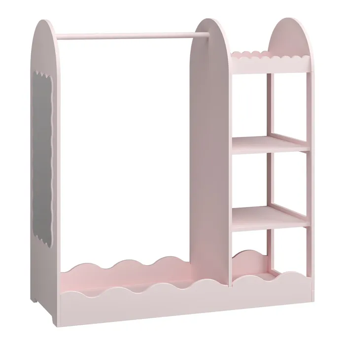 Portemanteau pour enfants Vestnes 100 x 94 x 38 cm rose en.casa
