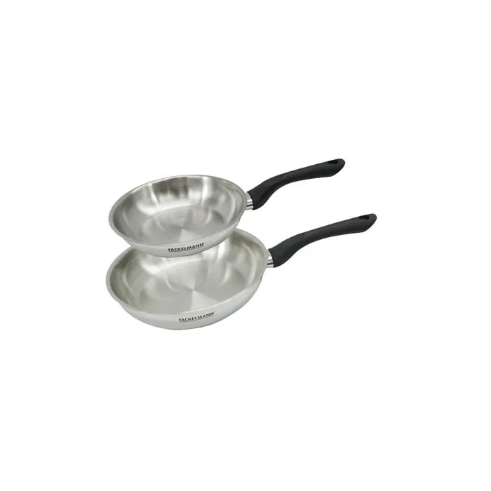 Set 2 Poêles 20 Et 24 Cm En Inox Geneva