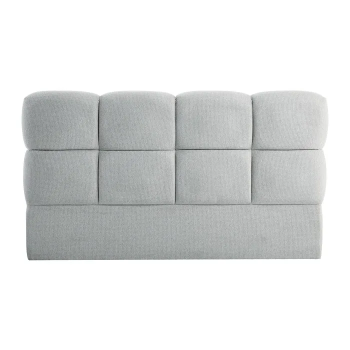 Tête de lit 160 cm - Tissu texturé - Gris clair - DAMADO