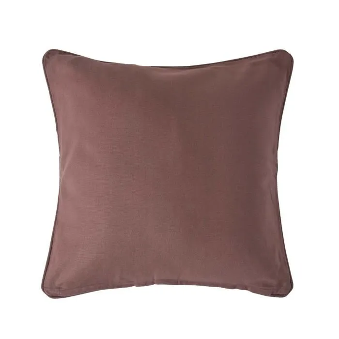 Housse De Coussin Uni Chocolat, 30x30cm - Homescapes