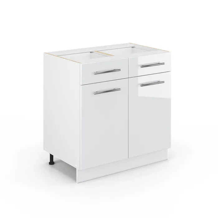Vicco Meuble cuisine Blanc Haute brillance 80cm sans PT