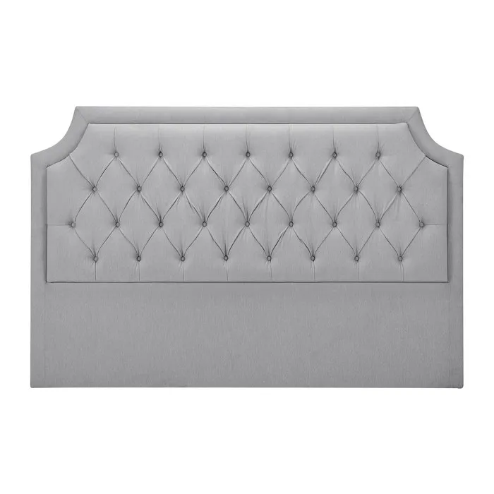 Tête de lit capitonnée 170 cm - Tissu - Gris clair - JOHENE