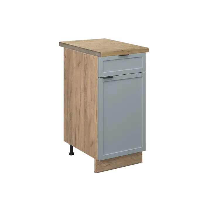 Vicco Meuble cuisine Bleu clair-gris 40cm, PT Chêne