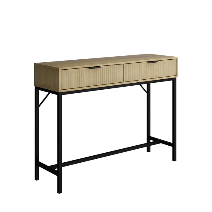 Vicco Bureau Chêne 100x30cm avec 2 tiroirs