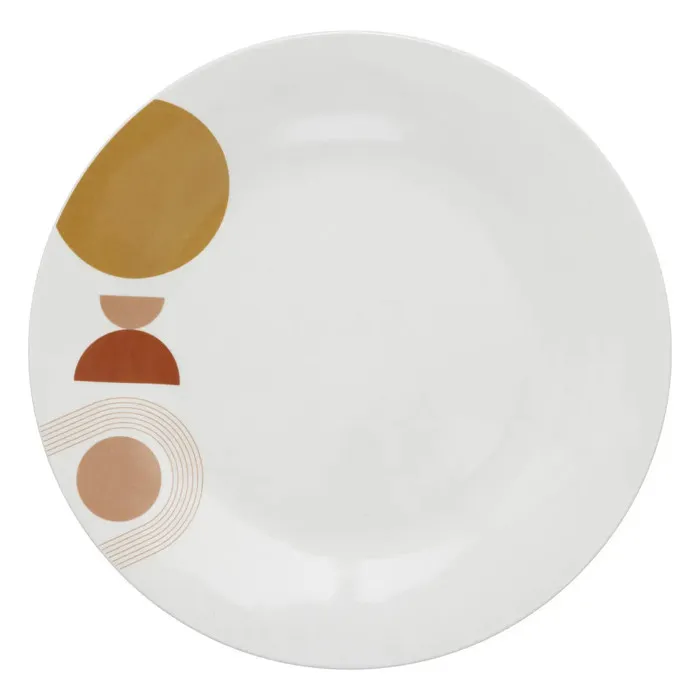 Lot De 6 Assiettes Plates "tara" En Porcelaine D27cm - Sg Secret De Gourmet