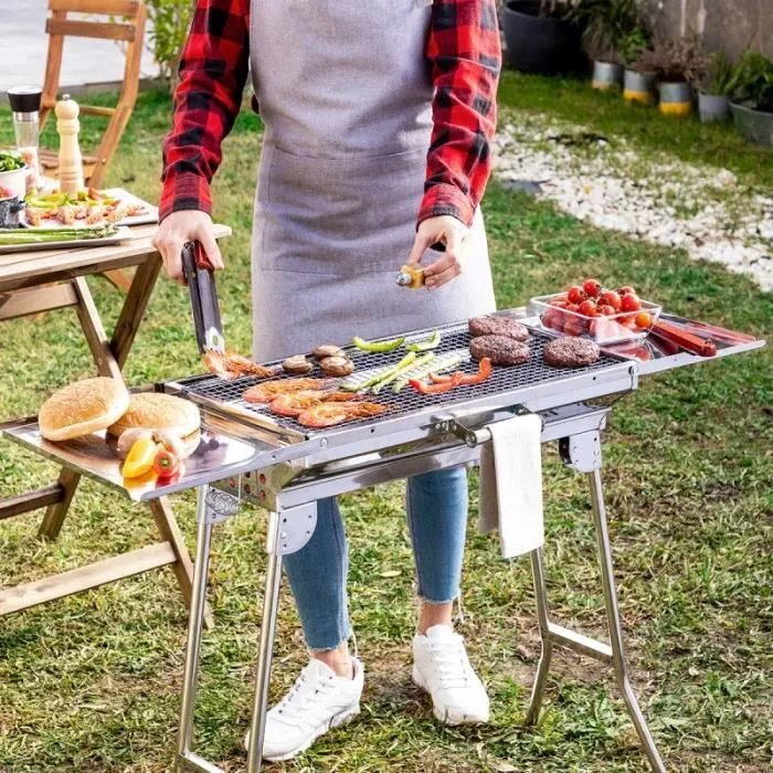 Innovagoods Innovagoods Innovagoods Exelq Barbecue À Charbon Pliable En Acier Inoxydable