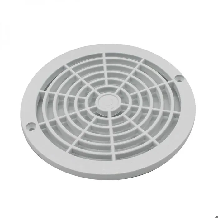 Grille bonde de fond ronde pour piscine - Diam 18,5 cm - Blanc - Linxor