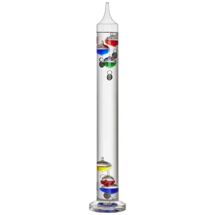Thermomètre à liquide GALILEO GALILEI 18.1019 - verre transparent 47 x 47 x 440 mm
