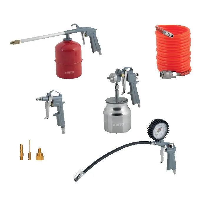 Kit air comprimé 8 accessoires VITO pour Compresseurs d'air