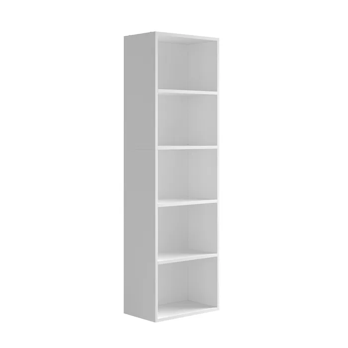 Vicco Étagère à livres Blanc 40x132cm avec 5 compartiments