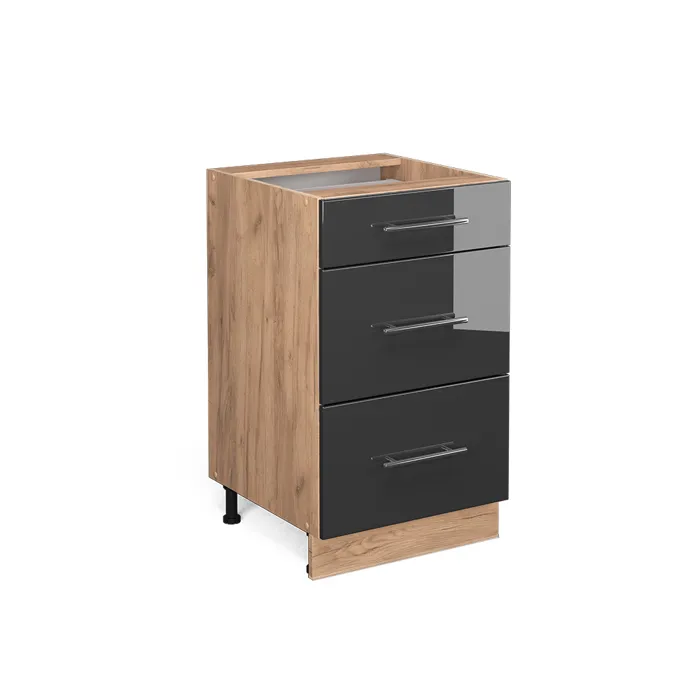 Vicco Meuble cuisine Anthracite Haute brillance 50cm sans PT