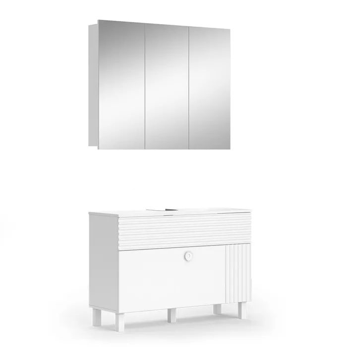 Vicco Meubles bain Blanc 2 pièces