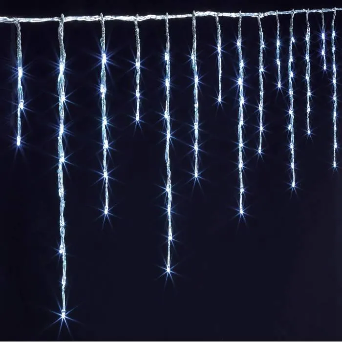 Rideau Stalactite Extérieur 25m 1500 Led Blanc Froid + Transfo - Feeric Lights & Christmas