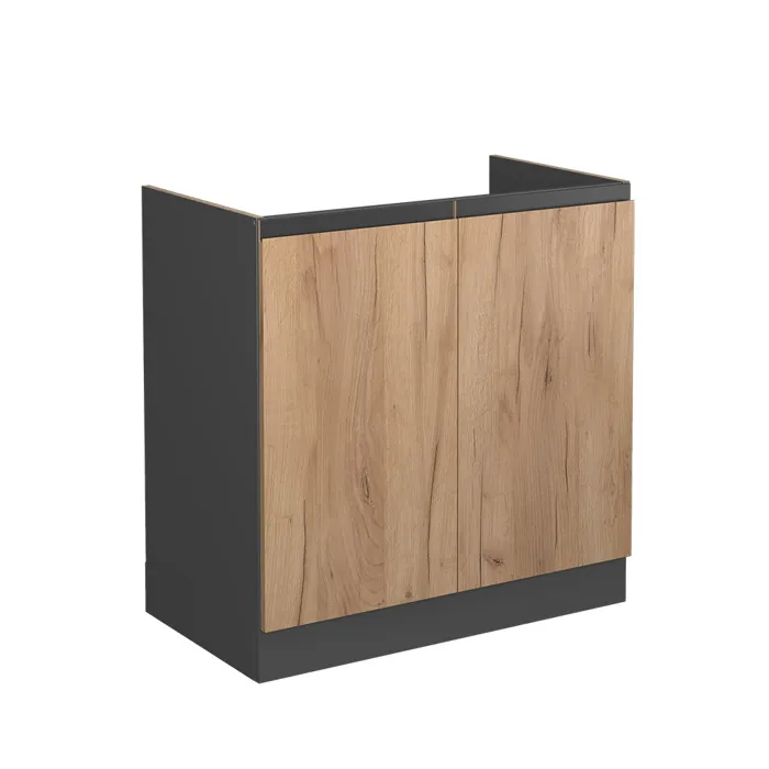 Vicco Meuble cuisine Chêne de force doré 80cm J-Shape, sans PT
