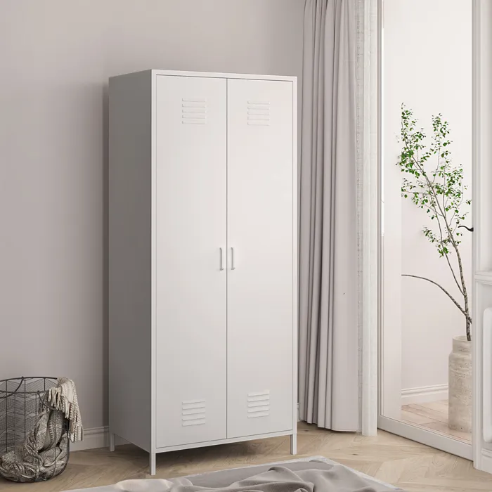 Armoire métallique Seinäjoki acier 180 x 76 x 50 cm blanc en.casa