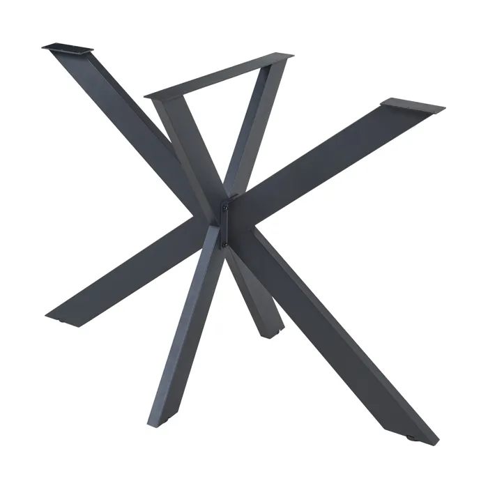 Structure de table Oberau acier 85 x 85 x 71 cm noir en.casa