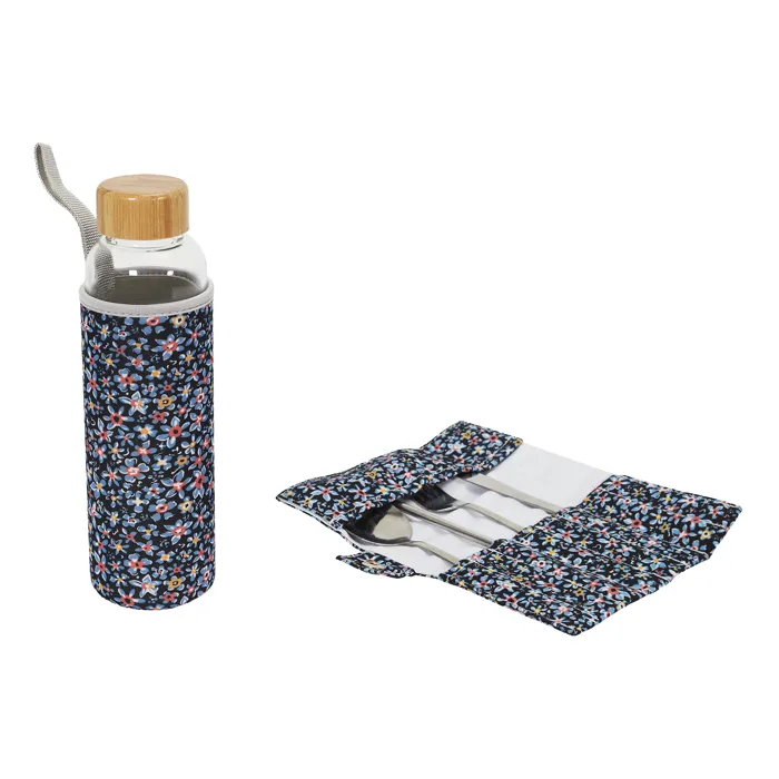 Bouteille de Transport Isotherme - COOK CONCEPT - 50cl - Bleu et Rose