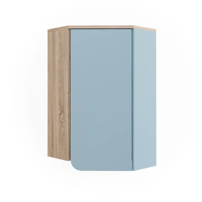 Vicco Meuble de salle de bain Bleu-gris 42.4x75cm avec porte et compartiments ouverts