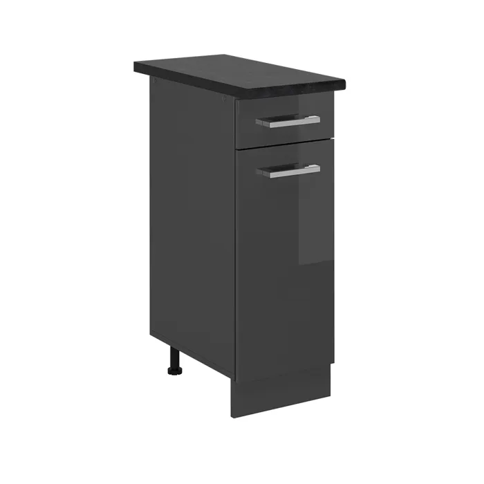 Vicco Meuble cuisine Anthracite Haute brillance 30cm, PT Anthracite