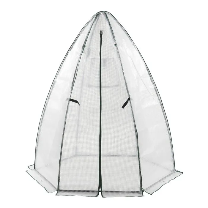 Serre de jardin Hunze 183 x 160 cm blanc vert en.casa
