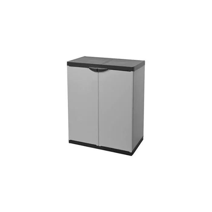 Meuble bas en resine Frankystar avec 2 portes et 1 etagere 68x40x85 cm