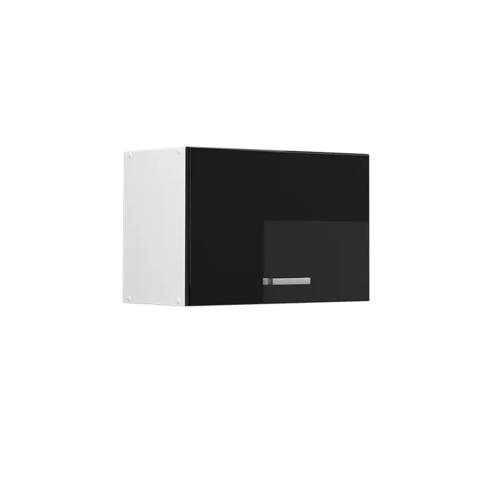 Vicco Elément haut de cuisine Noir Haute brillance 60cm Plat