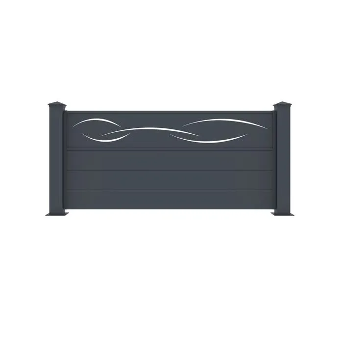 Panneau de clôture 1,9m LIFE H.90cm aluminium Gris
