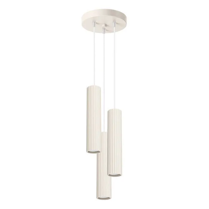 Lampe suspendue Onyx 3P beige 19,5x19,5x108 cm